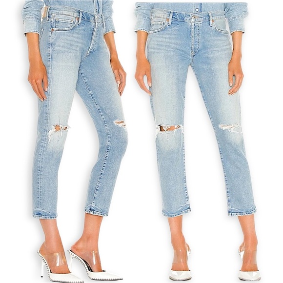 REVOLVE CITIZENS OF HUMANITY Emerson Slim Boyfriend Fit in Sugarcoat Size US 27 - Picture 1 of 14